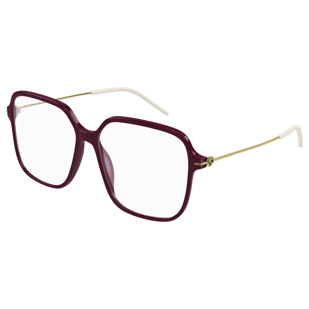 NWT Gucci GG1271o-003 Burgundy Gold 56mm Eyeglasses